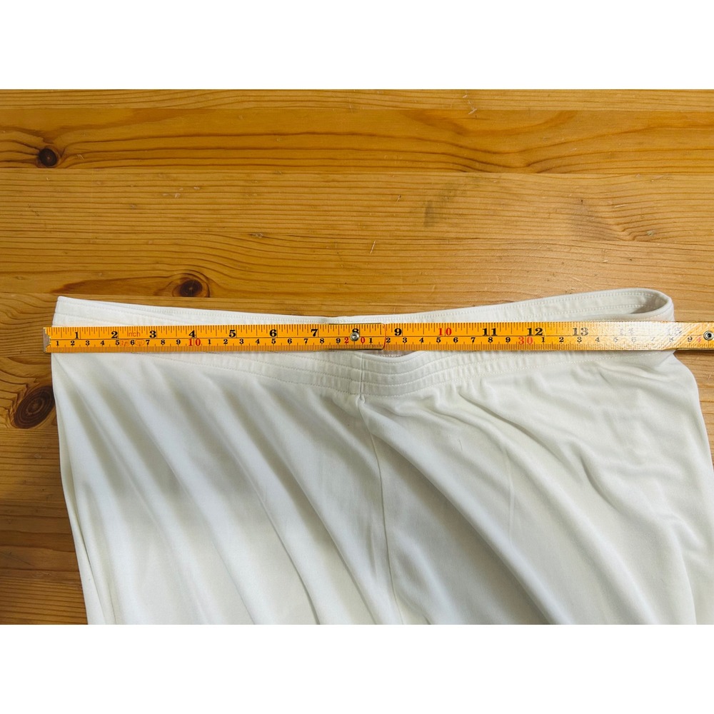 Lands End Womens 2X White 100% Silk Long Sleeve Shirt Leggings Base Layer Set - Picture 9 of 11